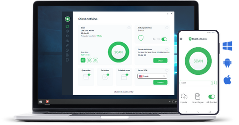 Shield Antivirus - 5 Device Annual Subscription